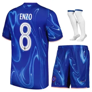 Enzos Chelsea 2024/25 Heimkinderjersey - Set - Blau