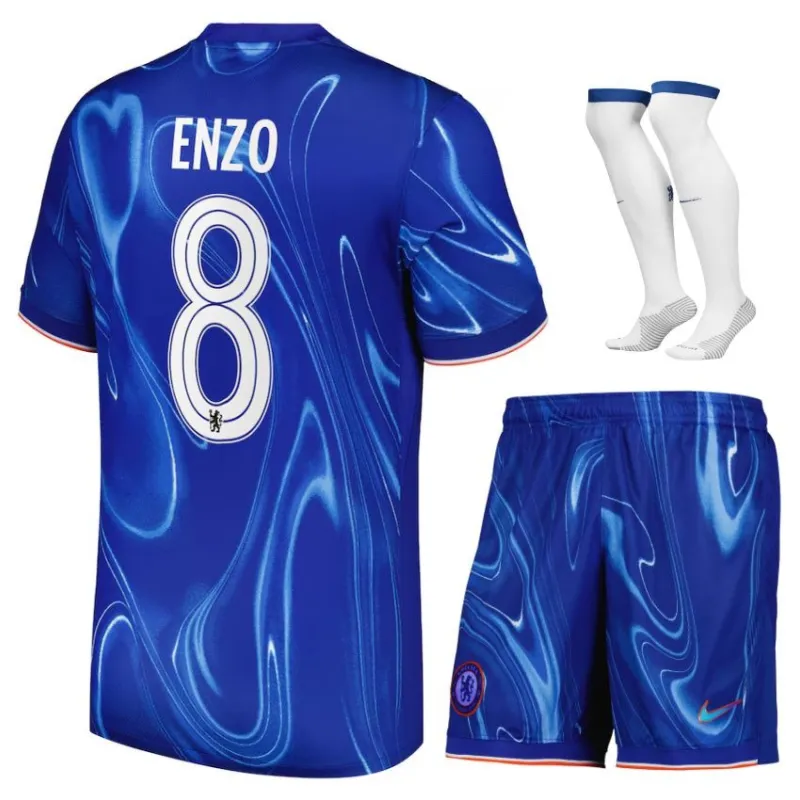 Enzos Chelsea 2024/25 Heimkinderjersey - Set - Blau