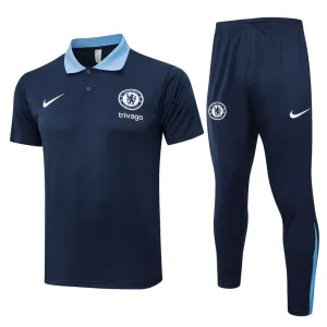 Chemise de entraînement Polo + Pantalon de Chelsea 2024/25 - Bleu marine