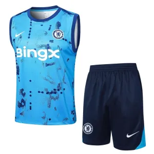Gilet + Calzoni corti di Chelsea 2024/25 - Blu cielo