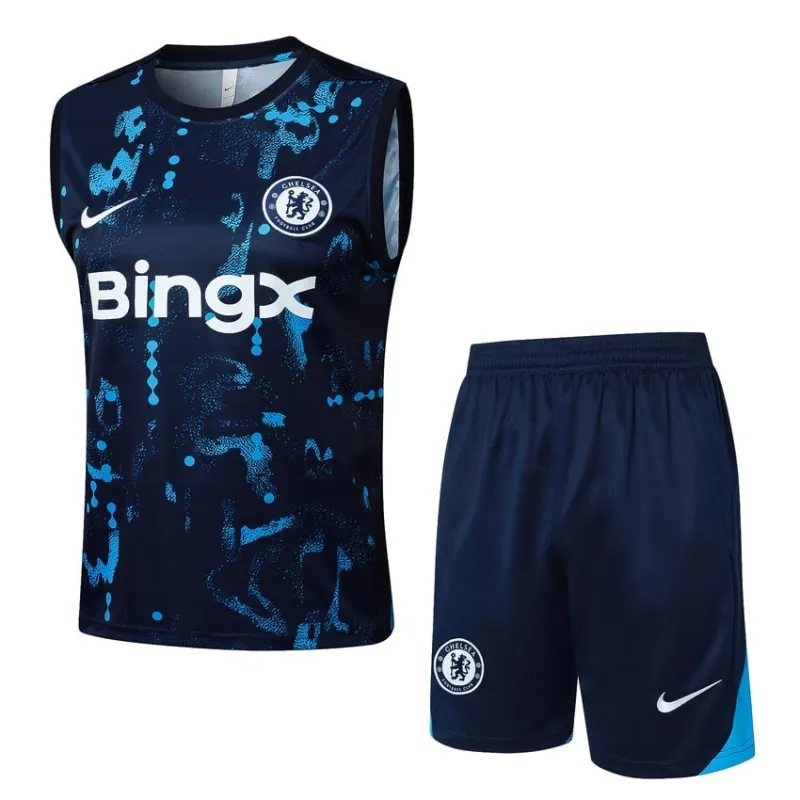 Chelsea 2024/25 Weste und Shorts - Blaues Muster