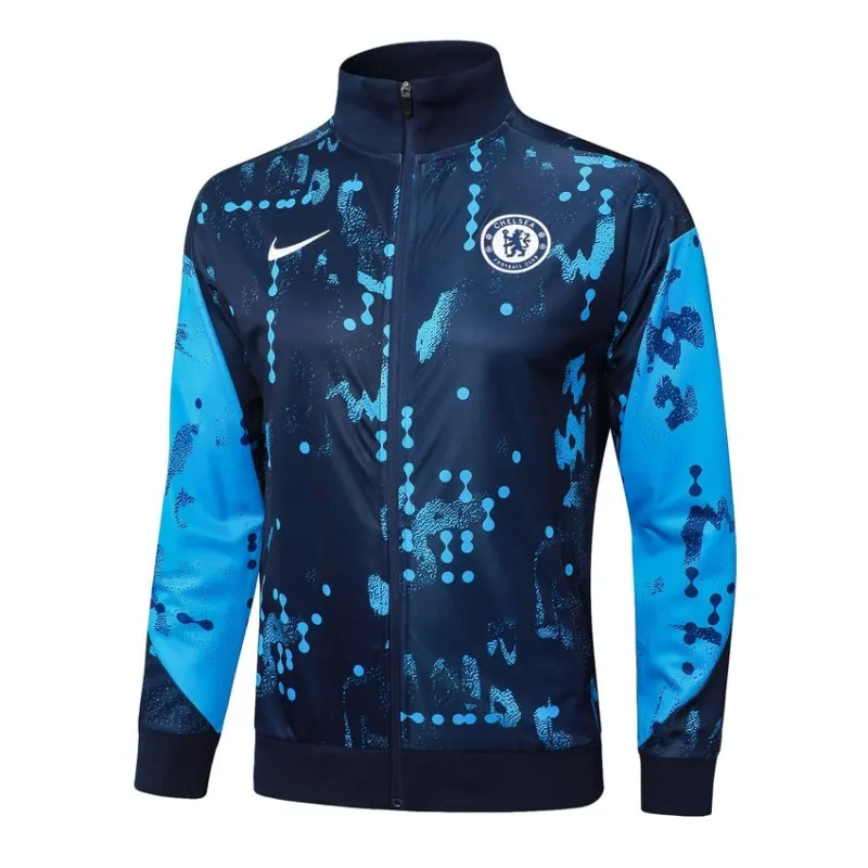 Chelsea 2024/25 Sports Jacket + Trousers - Blue Pattern