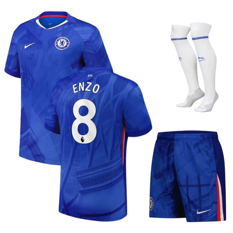 Set de camiseta infantil en casa del Chelsea ENZO 2025/26 - Azul