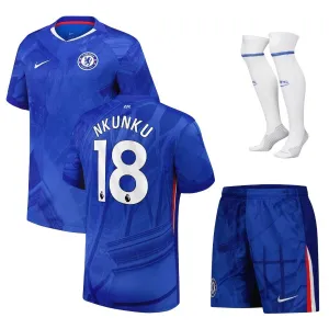 Chelsea NKUNKU 2025/26 Heim-Kinder-Trikot-Set - Blau