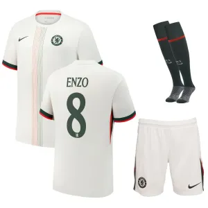 Chelsea ENZO 2025/26 Auswärts-Kinder-Trikot-Set - Weiß
