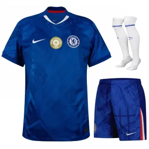 Chelsea FIFA-Klubweltmeisterschafts-Sieger-Kinder-Trikot-Set 2025 Heim - Blau