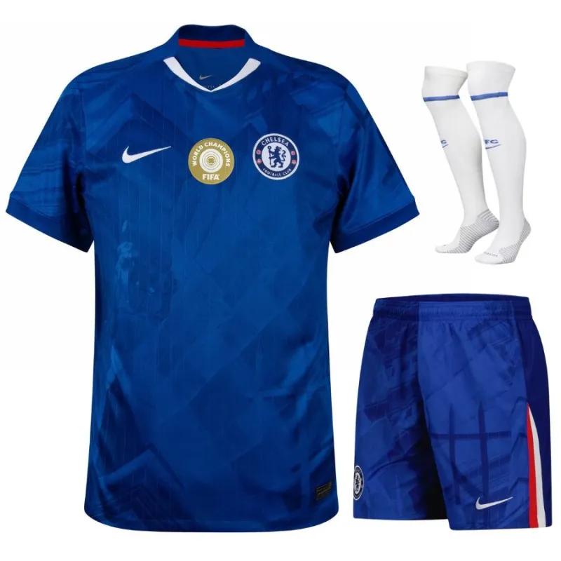 Chelsea Club World Cup Champions Kids' Jersey Set 2025 Home - Blue