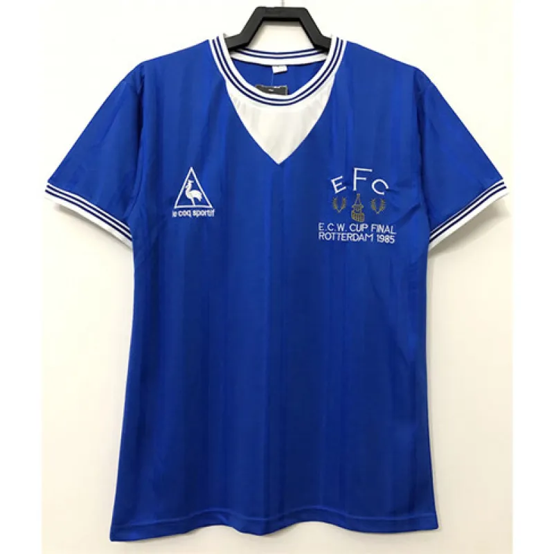 Maillot domicile rétro d'Everton 1985 - bleu