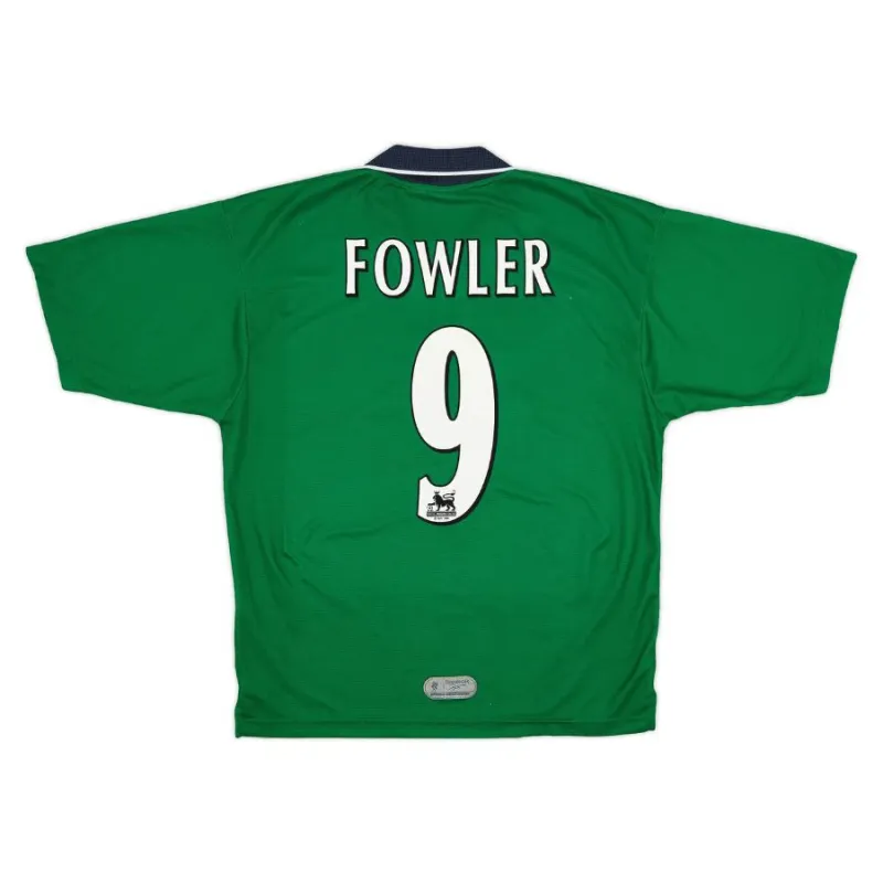 Liverpool FOWLER 1999/2000 Retro Away Jersey - Green