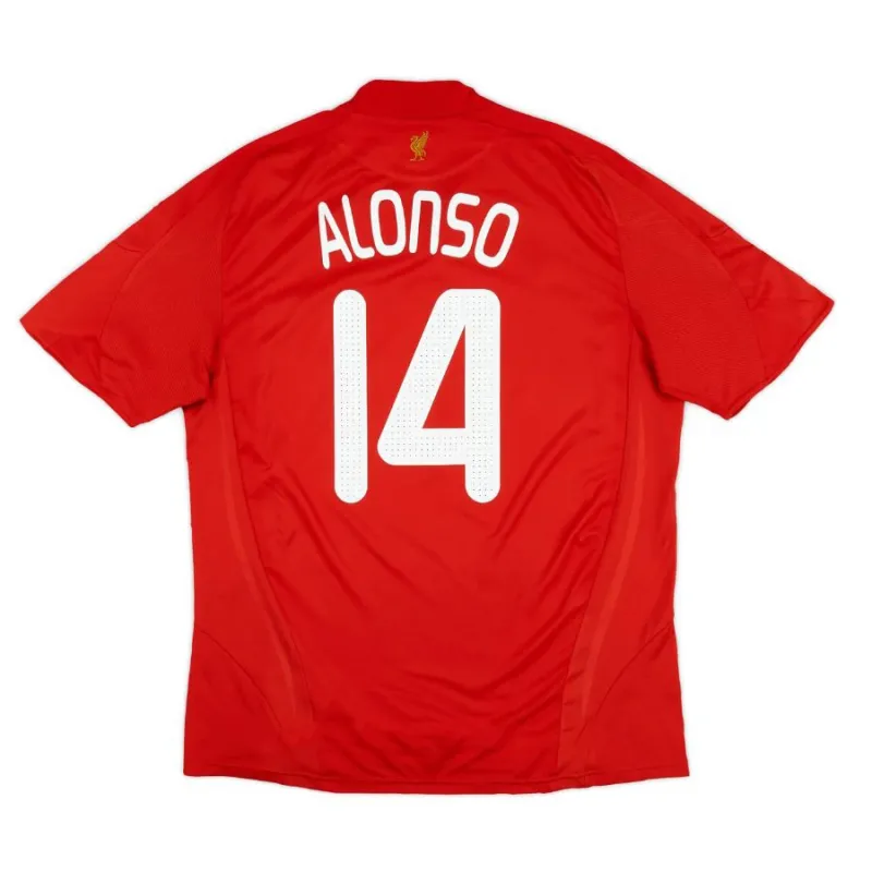 Liverpool ALONSO 2008 2010 Retro Home Jersey - Red