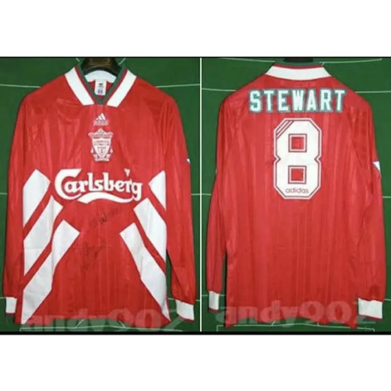 Liverpool 1993 - 95 Retro Home Long Sleeve Jersey - Red