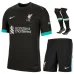 Liverpool's 2024/25 Away Kids' Jersey Set - Forest Green