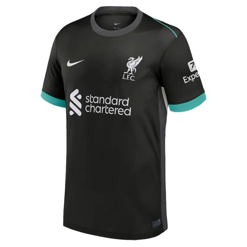 Liverpool's 2024/25 Away Kids' Jersey Set - Forest Green