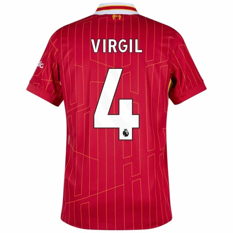 Jeu de maillots pour enfants domicile de Liverpool 2024/25 de Virgil - Rouge