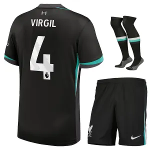 Virgil's Liverpool 2024/25 Away Kids Jersey Set - Forest Green