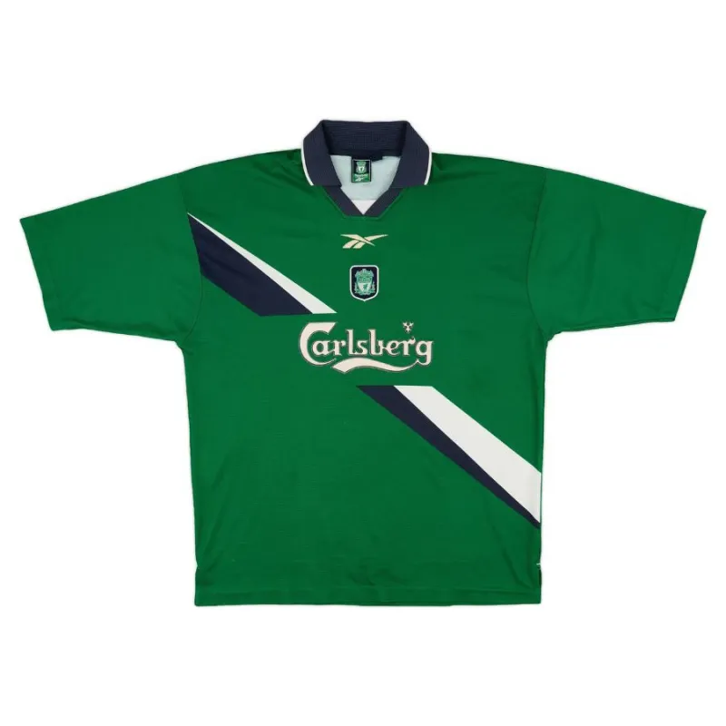 Steven Gerrard Liverpool 1999/20 Retro Away Jersey - Green
