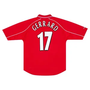 Maglia casa retro di Steven Gerrard Liverpool 2000/02 - Rosso