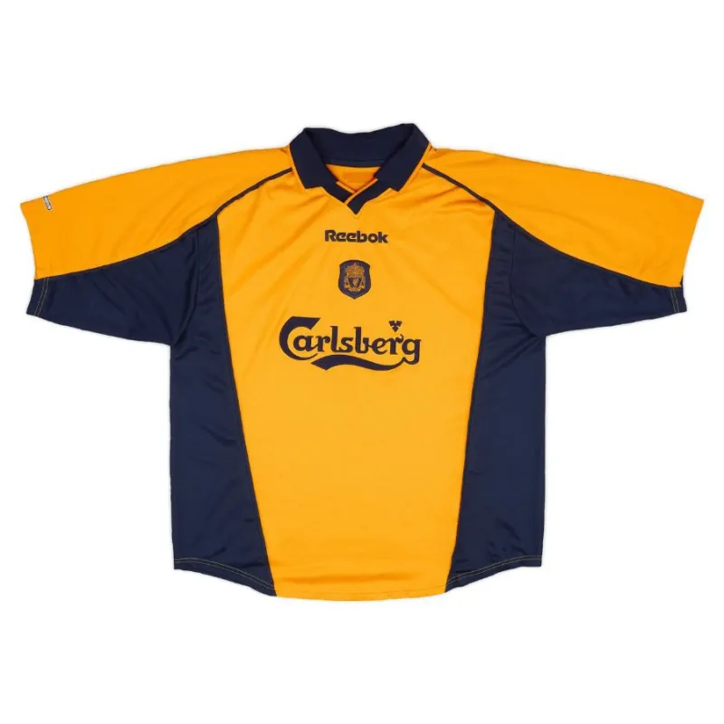 Steven Gerrard Liverpool 2000/01 Retro Auswärtstrikot - Gelb