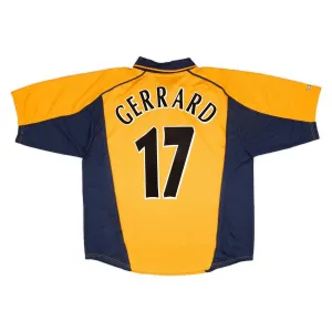 Steven Gerrard Liverpool 2000/01 Retro Auswärtstrikot - Gelb