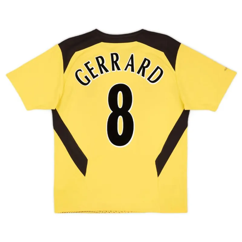 Steven Gerrard Liverpool 2004-06 Retro Away Jersey - Yellow