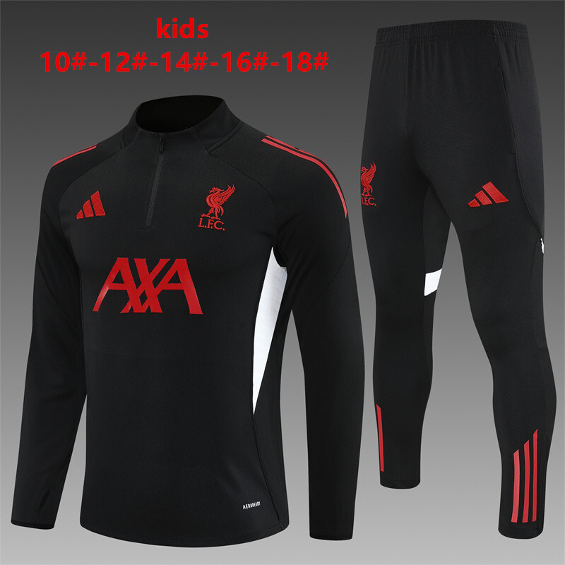 Liverpool 2025/26 Kinder Sportanzug Schwarz