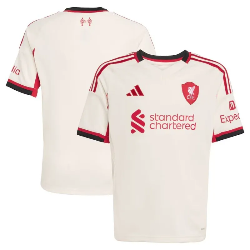 Liverpool 2025/26 Maglia away per bambini - Bianca