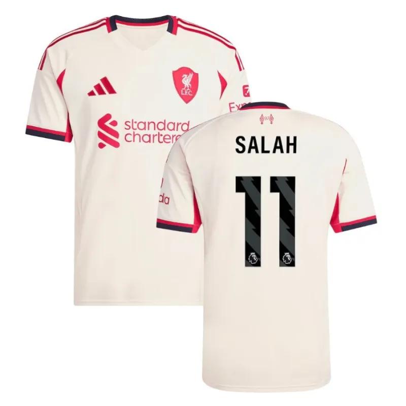 Liverpool SALAH 2025/26 Maillot extérieur - Blanc