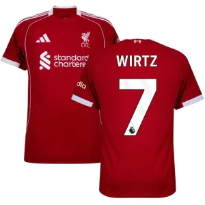 Liverpool WIRTZ 2025/26 Home Kit - Red