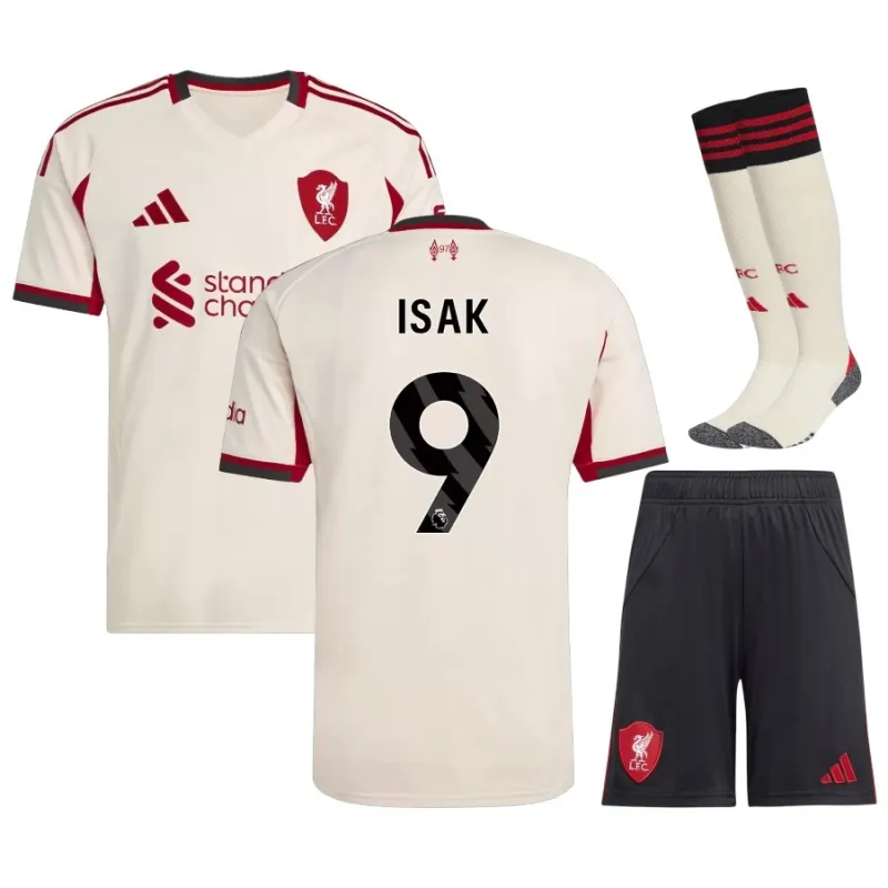 Liverpool ISAK 2025/26 Away Kids Kit - White