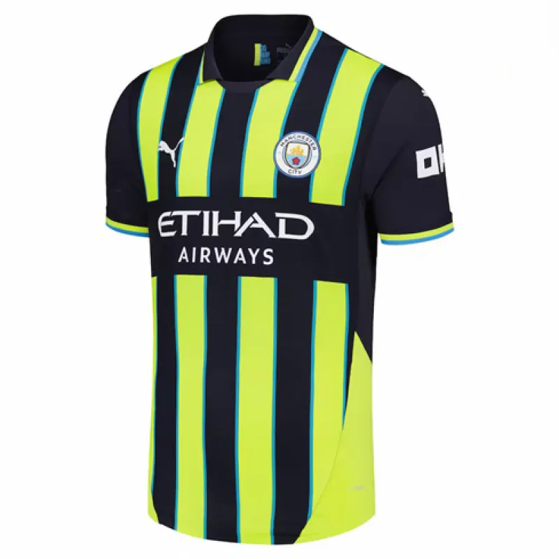 Manchester City 2024/25 Away Jersey - Black/Green