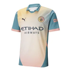 Manchester City 2024/25 Viertes Trikot - Blau/Rosa