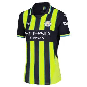 Manchester City 2024/25 Auswärts-Frauen-Trikot - Schwarz / Grün