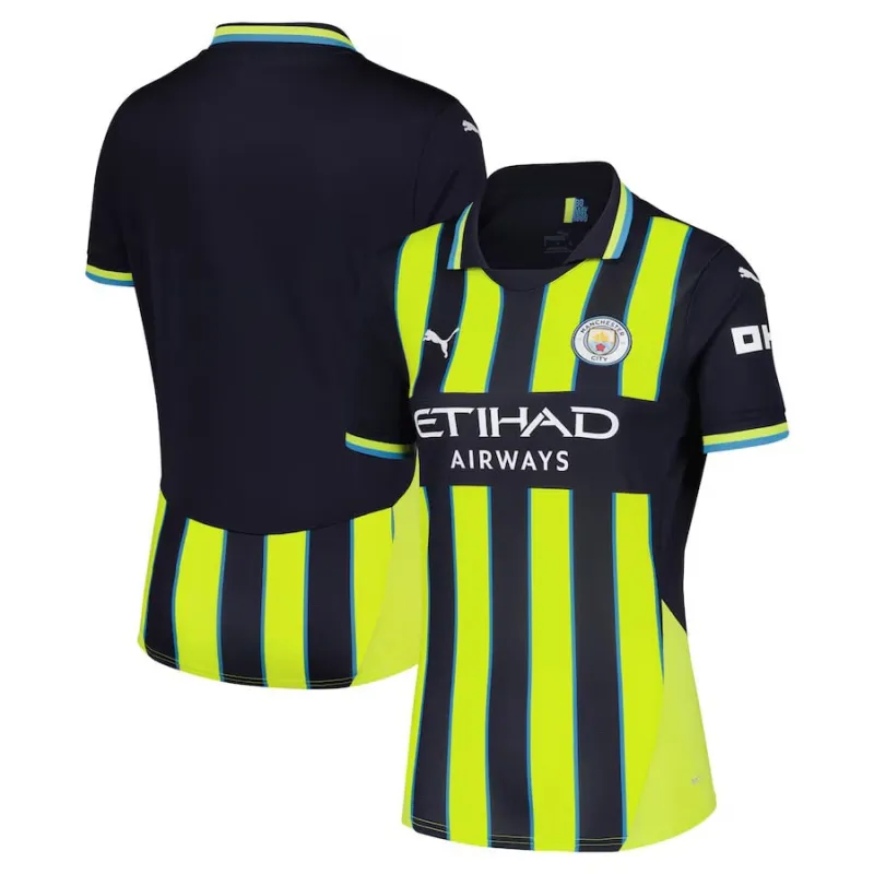 Manchester City 2024/25 Away Womens Jersey - Black / Green