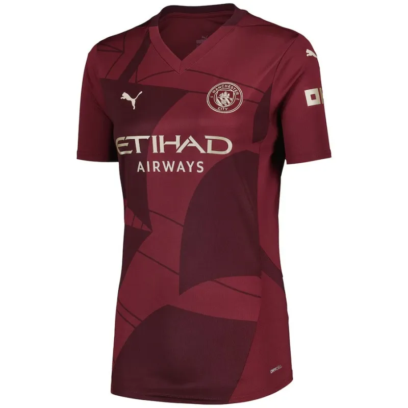 Manchester City 2024/25 Drittes Frauen-Trikot - Burgunderrot