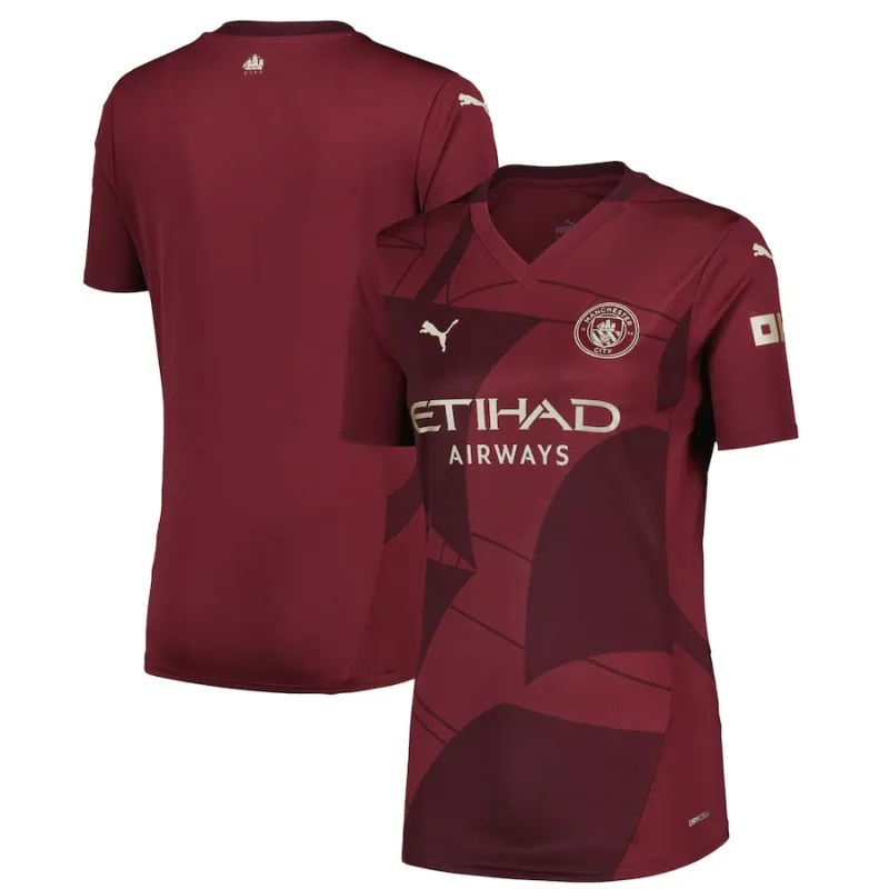 Manchester City 2024/25 Drittes Frauen-Trikot - Burgunderrot