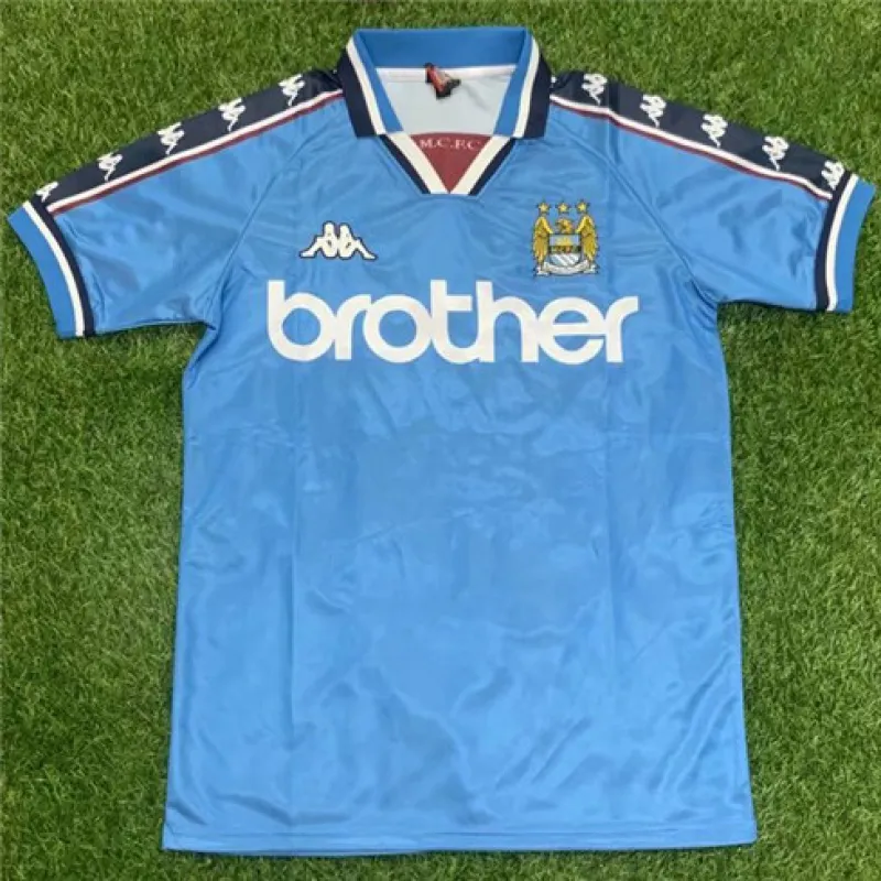Maglia di campo di casa retrò di Manchester City 1988/89 - Blu