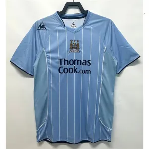 Maglia di campo di casa retrò di Manchester City 2007/08 - Blu