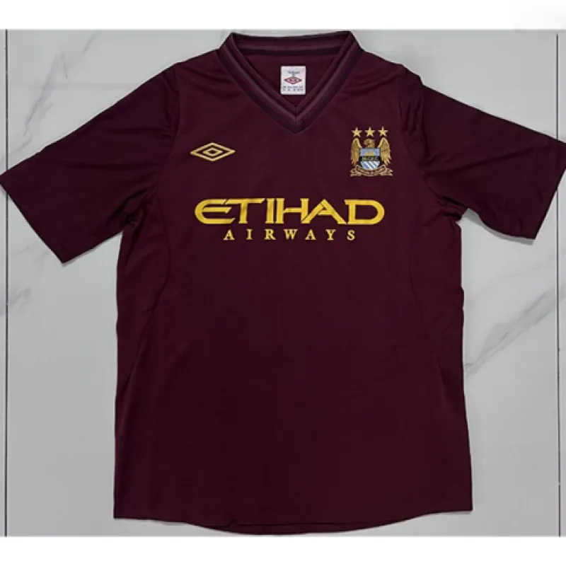 Manchester City 2012/13 Away Retro Jersey - Burgundy
