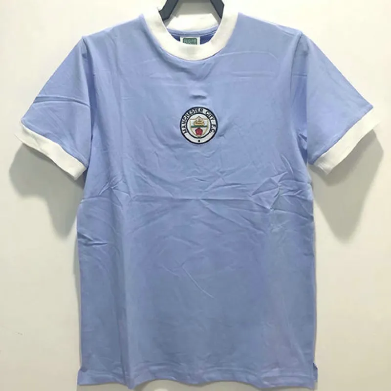 Maglia di campo di casa retrò di Manchester City 1972 - Blu