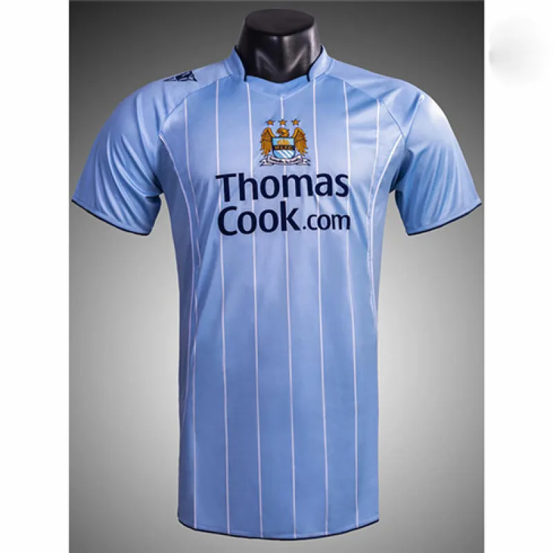 Maillot domicile rétro de Manchester City 2007/08 - Bleu