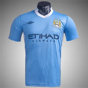 Camiseta de campo de casa retró de Manchester City 2011/12 - Azul