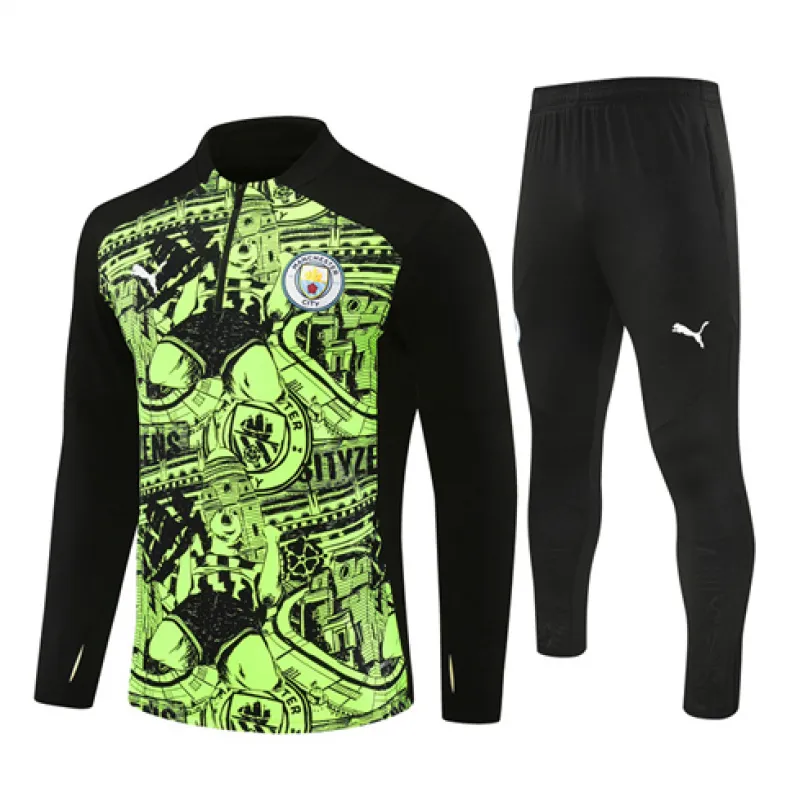 Manchester City 2024/25 Kids' Sports Wear - Green
