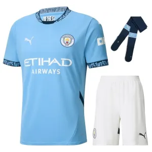 Manchester City Kinder - Heimspieltrikotsatz 2024/25 - Blau