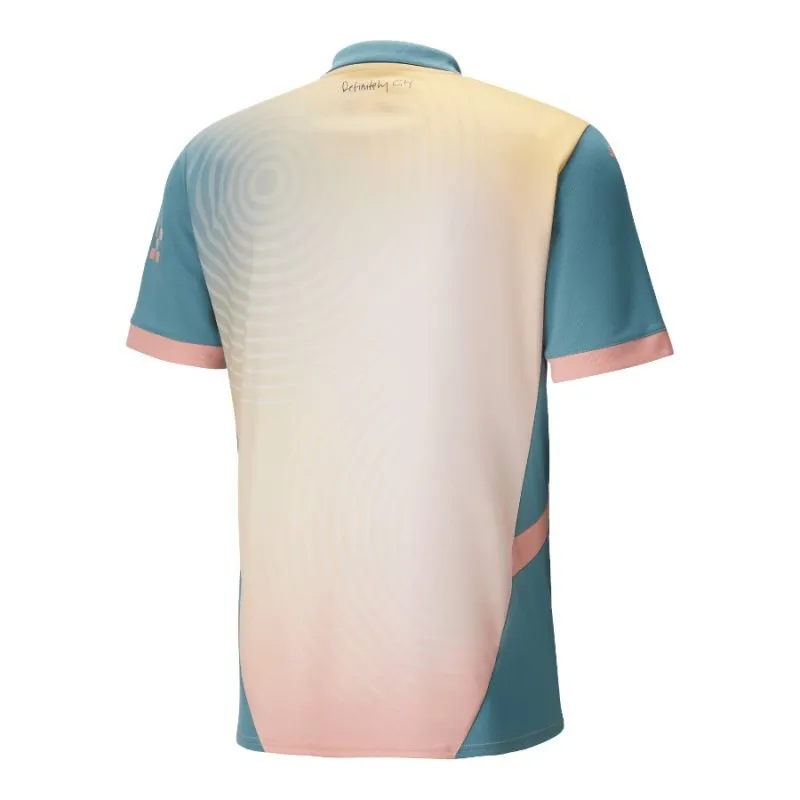 Set della quarta maglia per bambini di Manchester City 2024/25 - Azzurro/Rosa