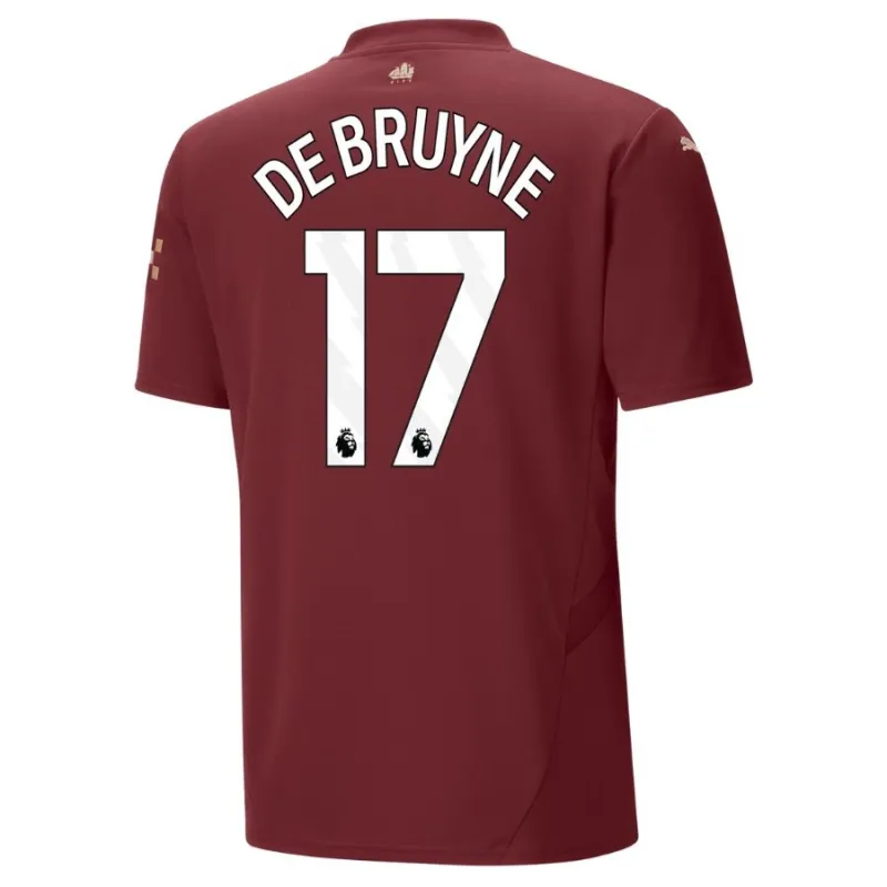 DEBRUYNE Manchester City Drittes Trikot 2024/25 - Burgundrot