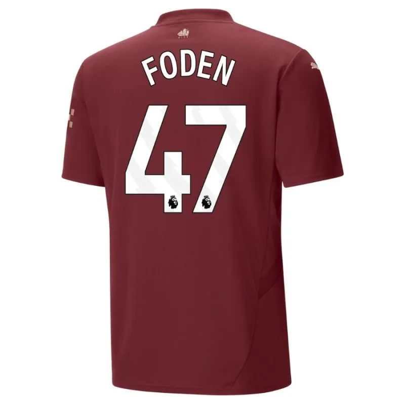 FODEN Manchester City 2024/25 Third Jersey - Burgundy