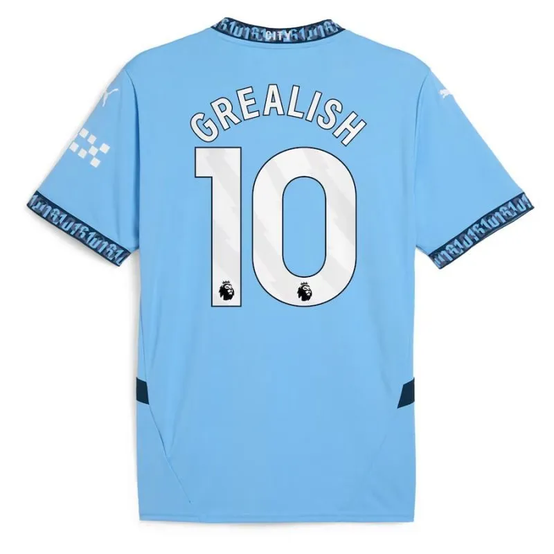 GREALISH Manchester City Kids' Home Jersey Set 2024/25 - Blue