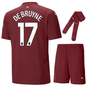 DEBRUYNE Terzo set di maglia per bambini di Manchester City 2024/25 - Burdiglia