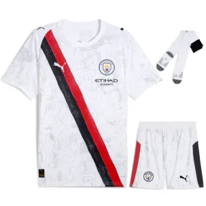 Kit bambino di casa di Manchester City FC per la Coppa del mondo dei club della FIFA 2025 - Bianca