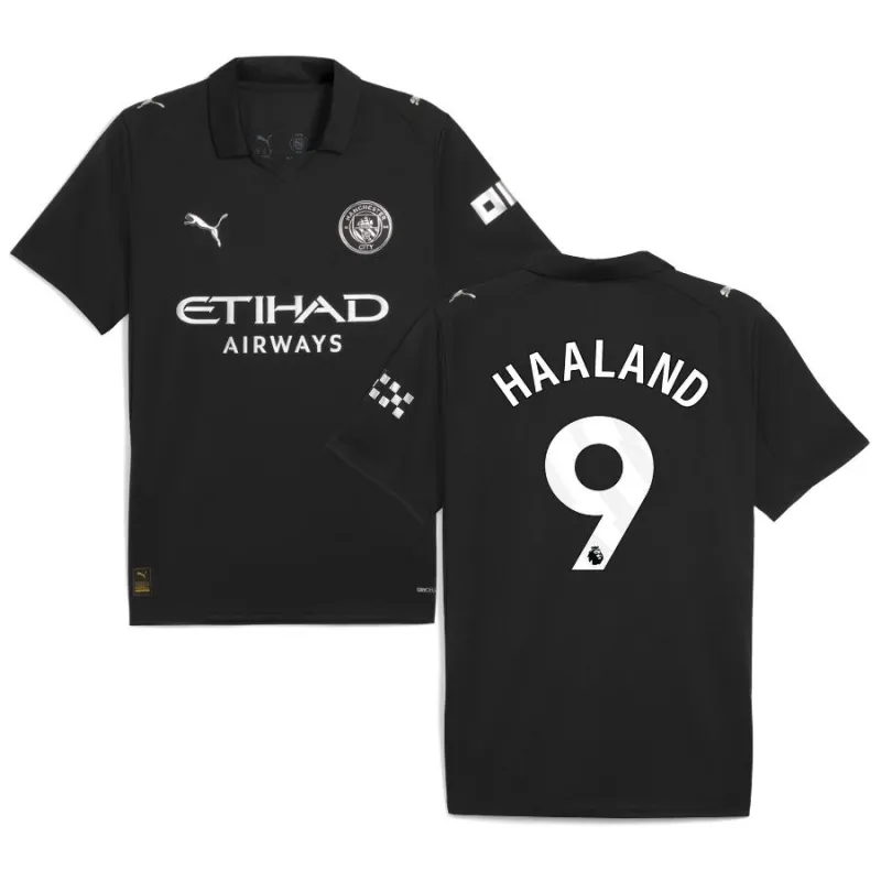 Manchester City HAALAND 2025/26 Away Jersey - Black